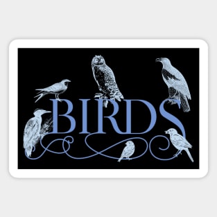 Bird Watchers Birders Bird Nerd's Design Woodpecker Owl Songbirds Magnet